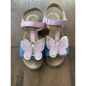 Mini Boden Pink Butterfly Sandals Polka Dot Size 33‎
